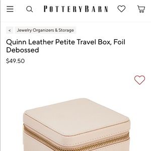 Quinn Leather Petite Travel Box, In Blush